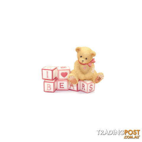 Cherished Teddies - Bear With "I Love Bears" Letters Figurine