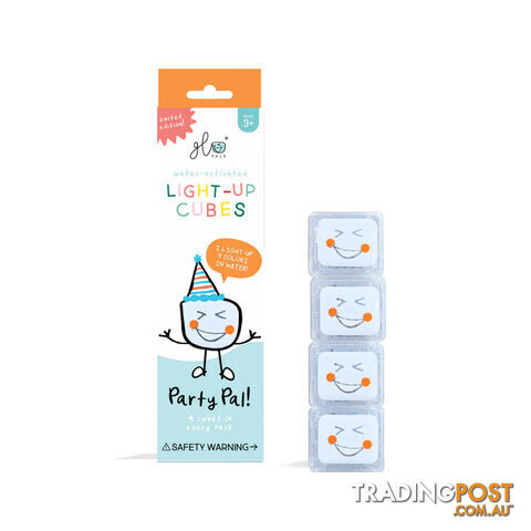 Glo Pal Light-Up Cubes Party Pal: White - Glo Pals - 850016823243