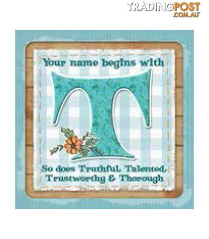 Personalised Cuppa Coasters - T (Female)