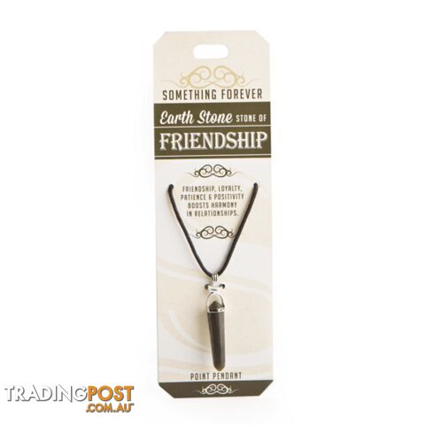 Something Forever â Earth Stone Point Pendant â Stone of Friendship