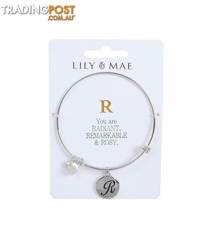 Personalised Bangle with Silver Charm â R