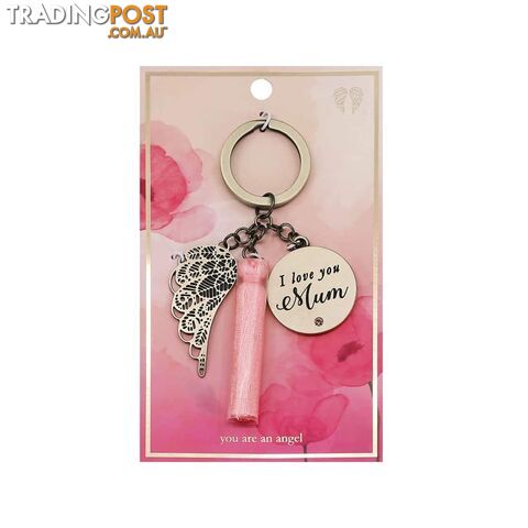 You Are An Angel Keychain Charm - I Love You Mum - The Aird Group - 9316188087643