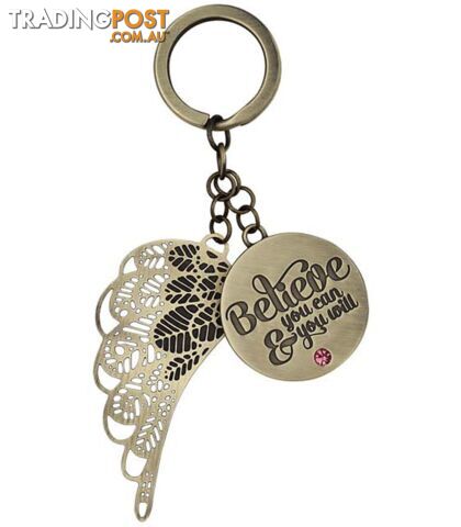 You Are An Angel Keychain - Believe You Can and You Will