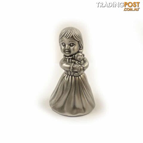 Pewter Finish Little Girl Money Bank