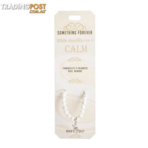 Something Forever â White Howlite Bead Bracelet â Stone of Calm