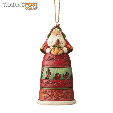 Heartwood Creek - Twelve Days of Christmas Santa Hanging Ornament - 028399134755