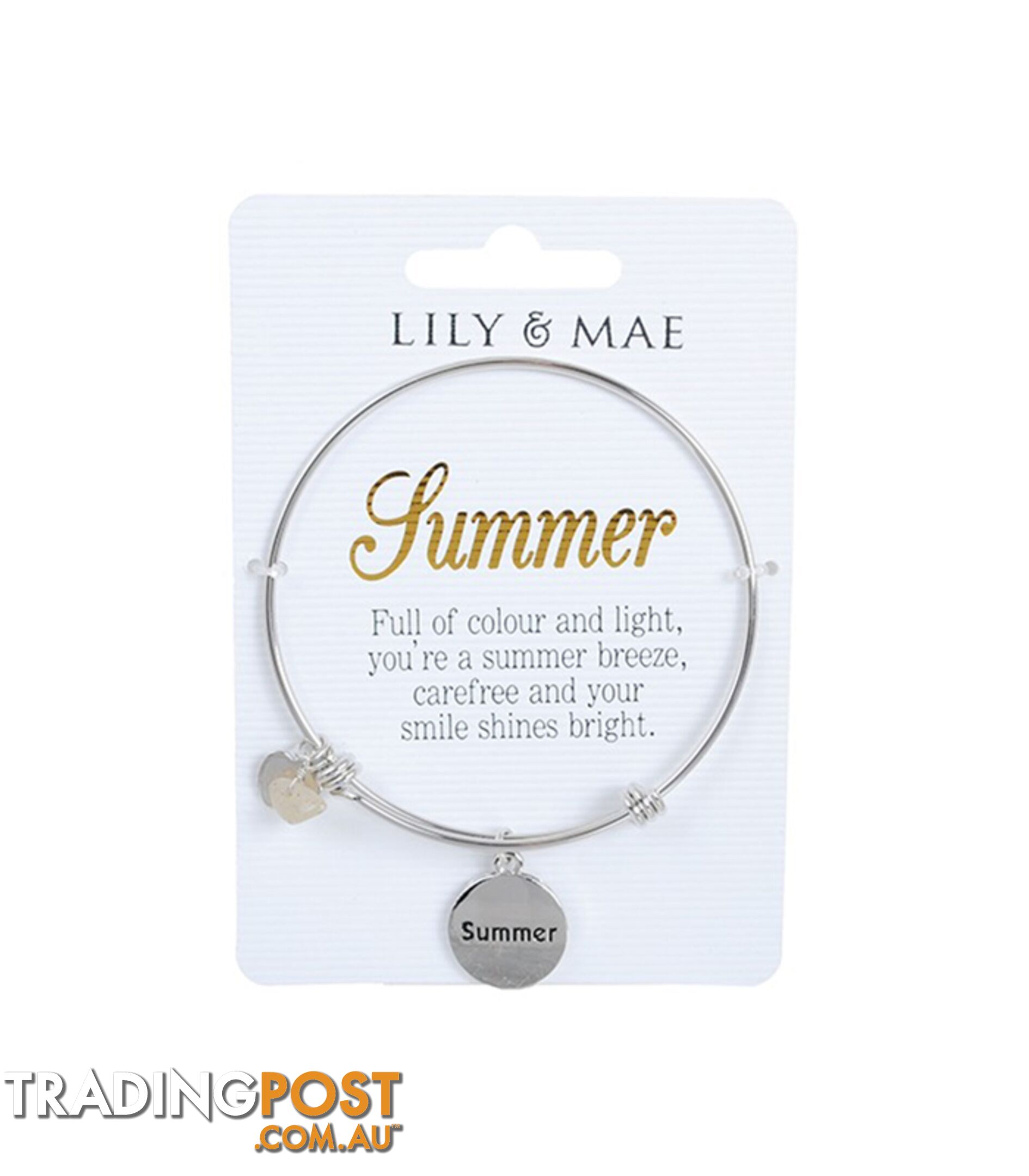 Personalised Bangle with Charm â Summer