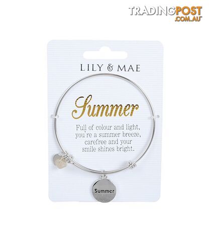 Personalised Bangle with Charm â Summer