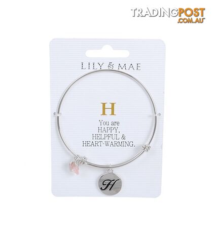 Personalised Bangle with Silver Charm â H