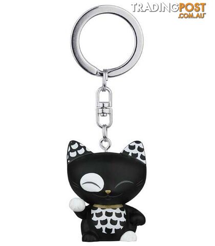 Mani The Lucky Cat Keychain â Black