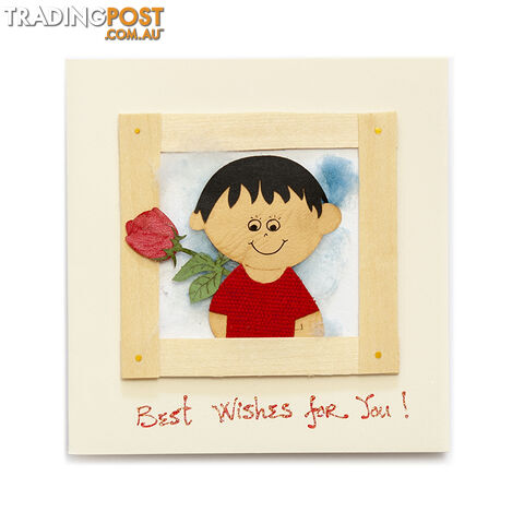 Handcrafted Greeting Card - Best Wishes For You 13.5 x 13.5 cm - Duc Quyen - 8935086099131
