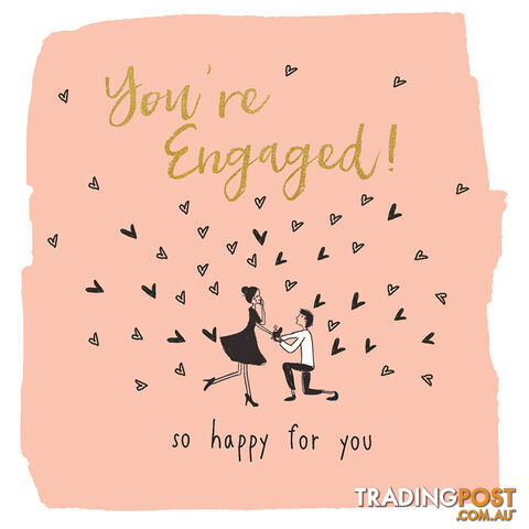 Classic Piano Engagement Card - You're Engaged