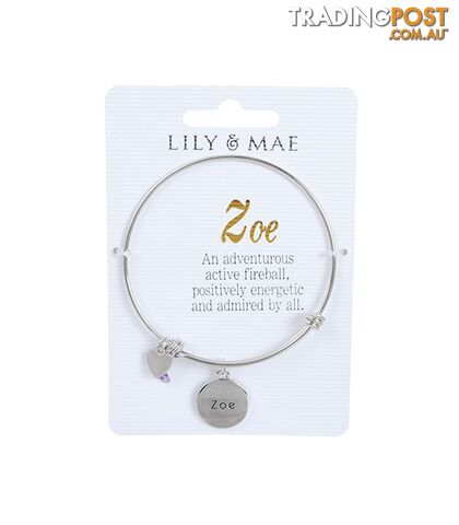Personalised Bangle with Charm â Zoe
