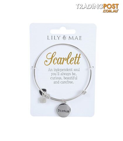 Personalised Bangle with Charm â Scarlett