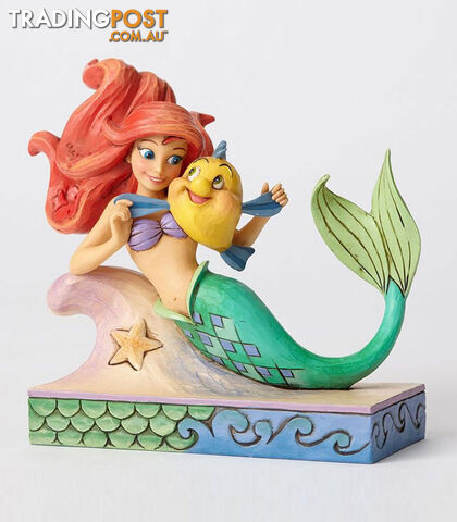 Disney Traditions by Jim Shore - Ariel with Flounder - Fun and Friends Figurine - Disney Traditions - 045544878883