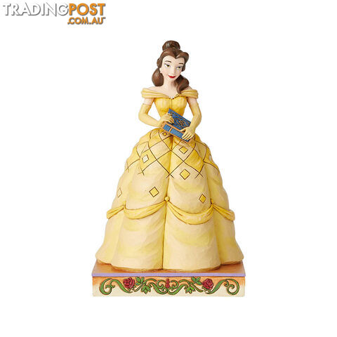 Jim Shore Disney Traditions - Belle Princess Passion Book Smart Beauty Figurine - Disney Traditions - 028399144198