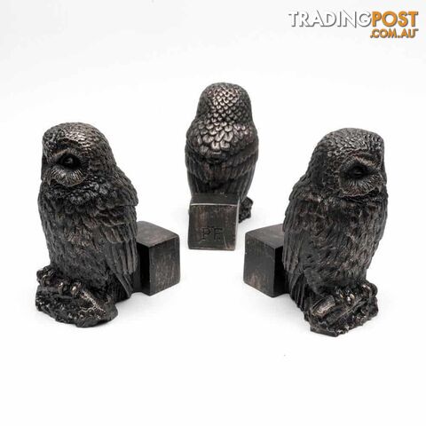 Potty Feet: Set of 3 Antique Bronze Tawny Owl - Jardinopia Garden Decor - 5060733450034