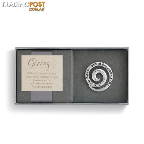 Demdaco Giving Pin - Silver Swirl