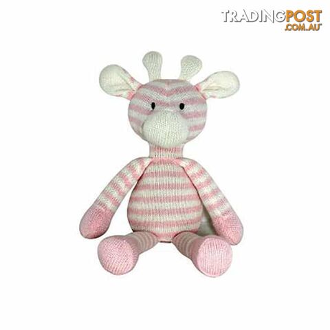 ES Kids - Pink Knitted Giraffe Plush