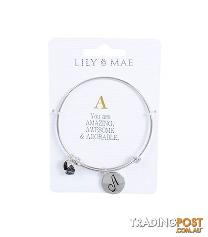 Personalised Bangle with Silver Charm â A