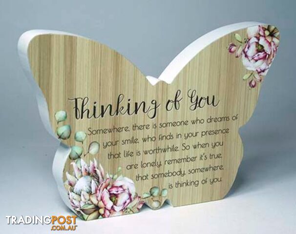 Bunch Of Joy Butterfly Plaque Thinking Of You