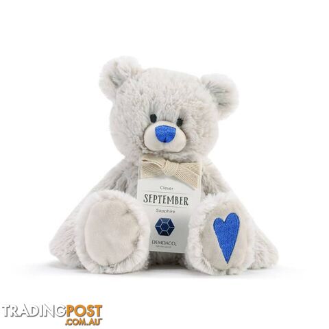 Demdaco Birthstone Bear - September Clever Sapphire - Demdaco - 638713524645