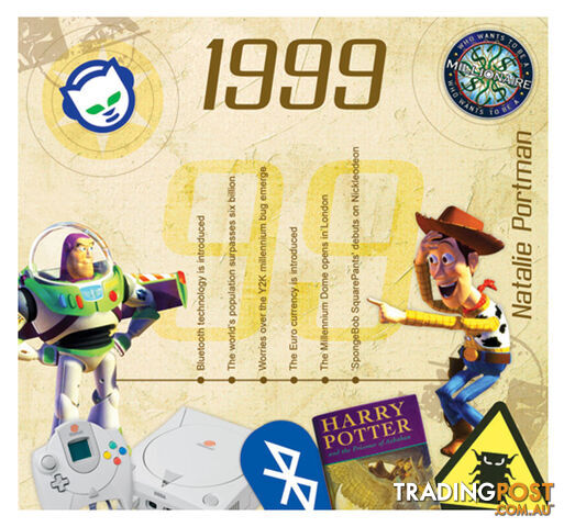 Top Hits of 1999 Classic Years CD Card â The Perfect Anniversary or Birthday...