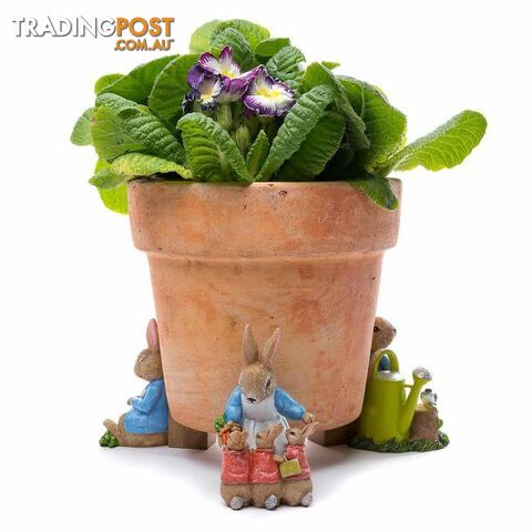Potty Feet: Beatrix Potter Set of 3 Peter Rabbit & Mrs. Rabbit - Jardinopia Garden Decor - 5060733451451