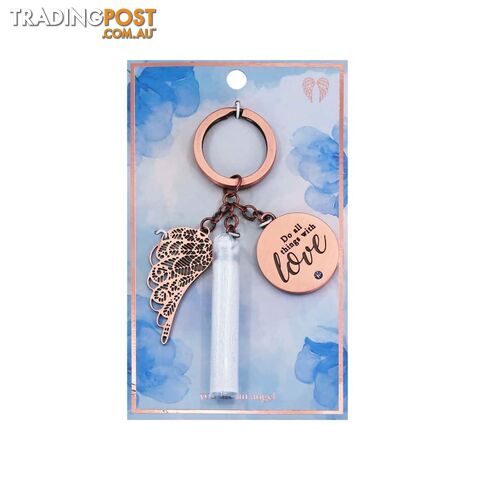 You Are An Angel Keychain Charm - Do All Things With Love - The Aird Group - 9316188087742