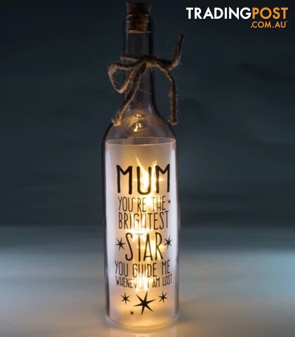 Mum Wishlight Bottle - You're the Brightest Star, You Guide Me Whenever I am...