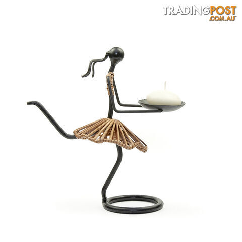 Stick Figure Candle Holder - Dancing Girl