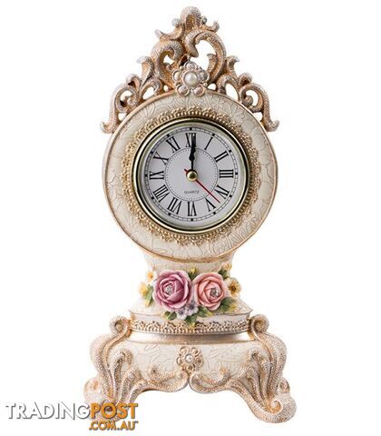 Russell â Resin Floral Small Clock Julia with Diamante