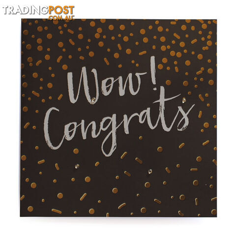 Classic Piano Greeting Card - Wow! Congrats