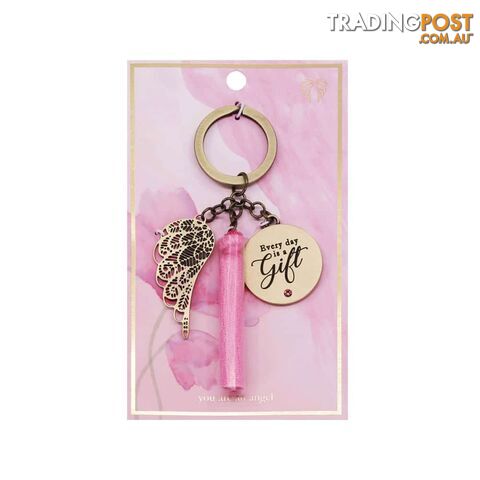 You Are An Angel Keychain Charm - Every Day Is A Gift - The Aird Group - 9316188087735