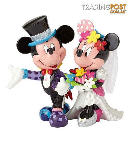 Britto Disney Mickey & Minnie Wedding Figurine - Britto - 045544923552