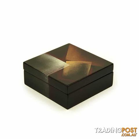 Lacquer Square Box - Cube Pattern - WOAC