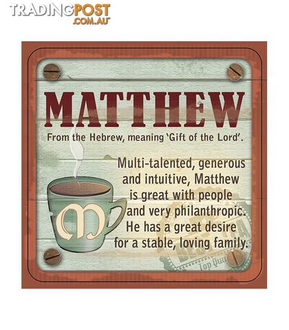 Personalised Cuppa Coasters - Matthew