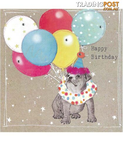 Fancy Pants Greeting Card with Gems â Happy Birthday