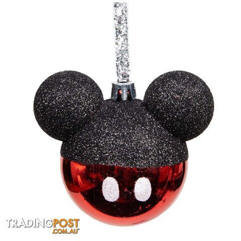 MICKEY: CHRISTMAS NOVELTY GLITTER BAUBLE - Widdop - 5017224699595