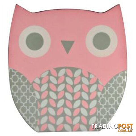 ES Kids - Wooden Owl Money Box (Pink) - Es Kids - 9347538003754