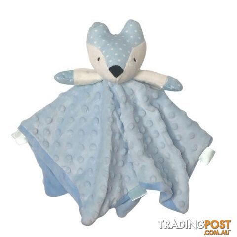 ES Kids - Fox Comforter with Rattle - Blue - 30cm - Es Kids - 9347538008353