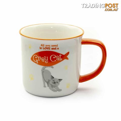 Wags & Whiskers Mugs - Grey Cat - History & Heraldry - 886767160214