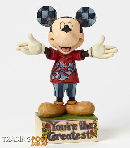 Jim Shore Disney Traditions - Dad Mickey Mouse - You're the Greatest - Disney Traditions - 045544823388