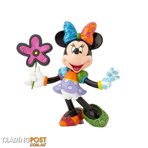 Britto Disney Minnie Mouse with Flower Large Figurine - Britto - 045544923576