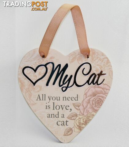 Reflective Words â My Cat Sentiment Heart Hanger