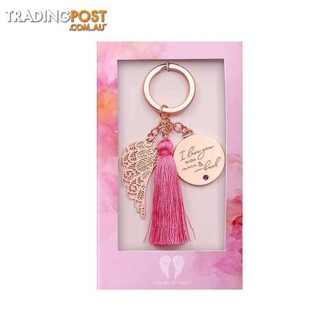 You Are An Angel Tassel Keychain - Moon And Back - The Aird Group - 9316188083096