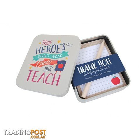 Artique - Real Heroes Notepad And Pencil Tin