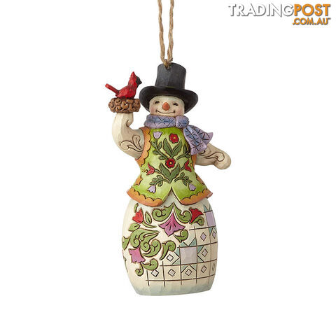 Heartwood Creek Classic - Snowman With Cardinal Hanging Ornament - Heartwood Creek - 045544964241