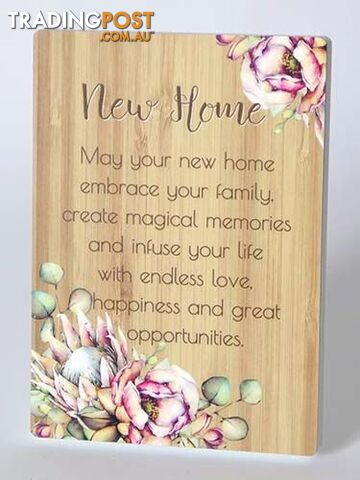 Bunch Of Joy Sentiment Plaque 18x13cm New Home
