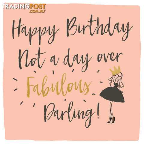Classic Piano Birthday Card - Fabulous Darling